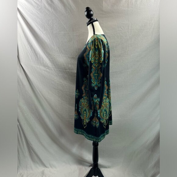 Inc Paisley Print Tunic Dress Black - Picture 3 of 5